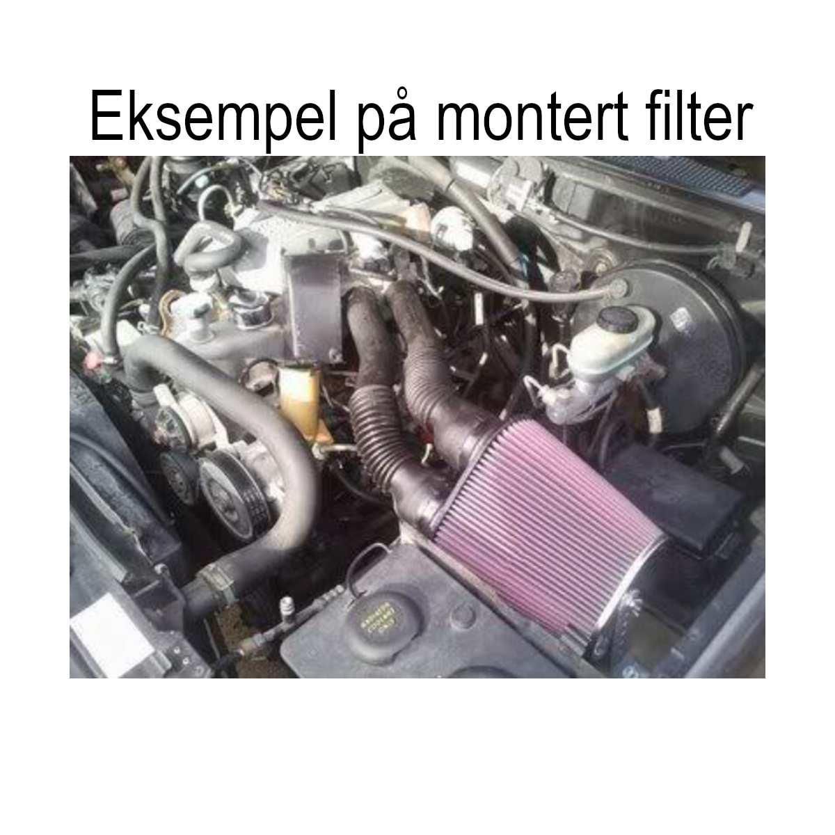 Luftfilter, K&N Universal 79mm, Dobbel flens, RF-1012