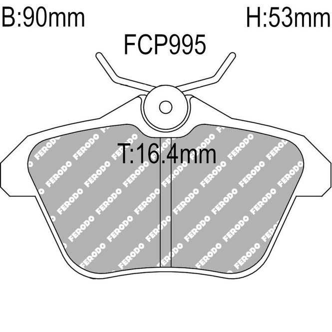 Hovedbilde Bremseklosser, Alfa 156, Lancia Kappa, bak,  DS2500, FCP995
