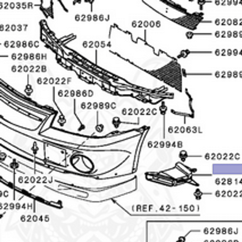 Duct Front Brake Left OEM Mitsubishi EVO 5-6-TME, MR463799 (62814L)